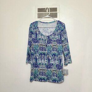 Relativity Abstract Print Midi Dress